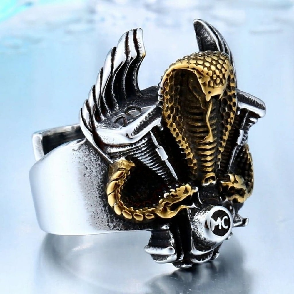 New motorcycle motor skull ring size 9